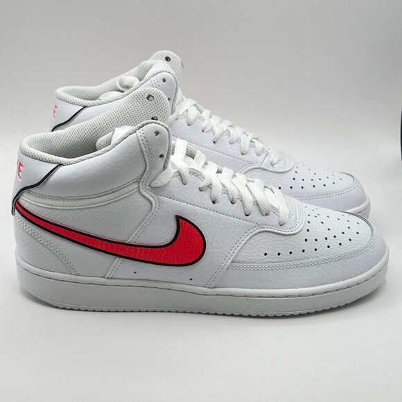 Women’s Nike Court Vision Mid 'White Flash Crimson Pink CD5436-102 Size 9 - Picture 5 of 13